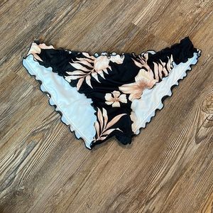 VS Black with Floral Print Swimsuit Bottoms